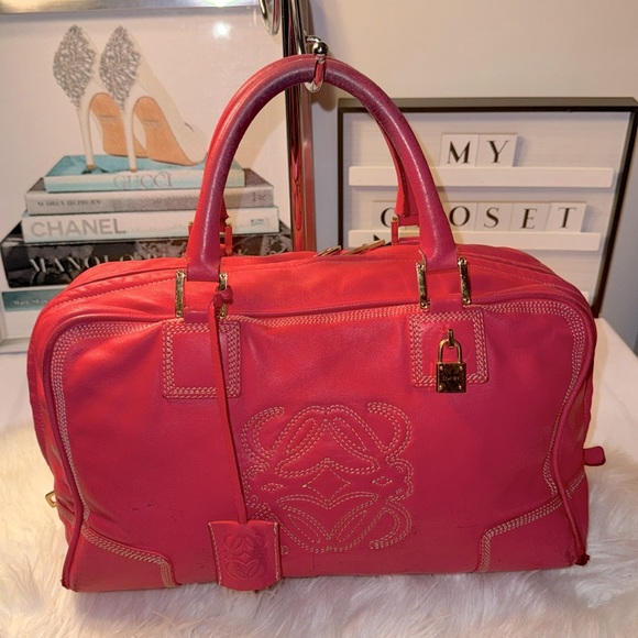 Loewe Handbags - Loewe Amazona 36 Leather Handbag used condition pink